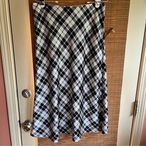 J. Crew plaid slip skirt